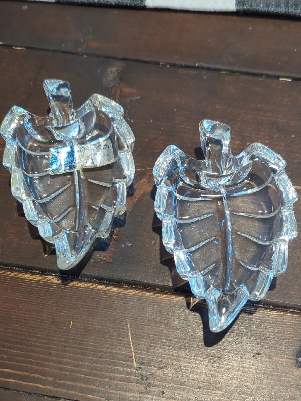 Lead Crystal Leaf Dishes
